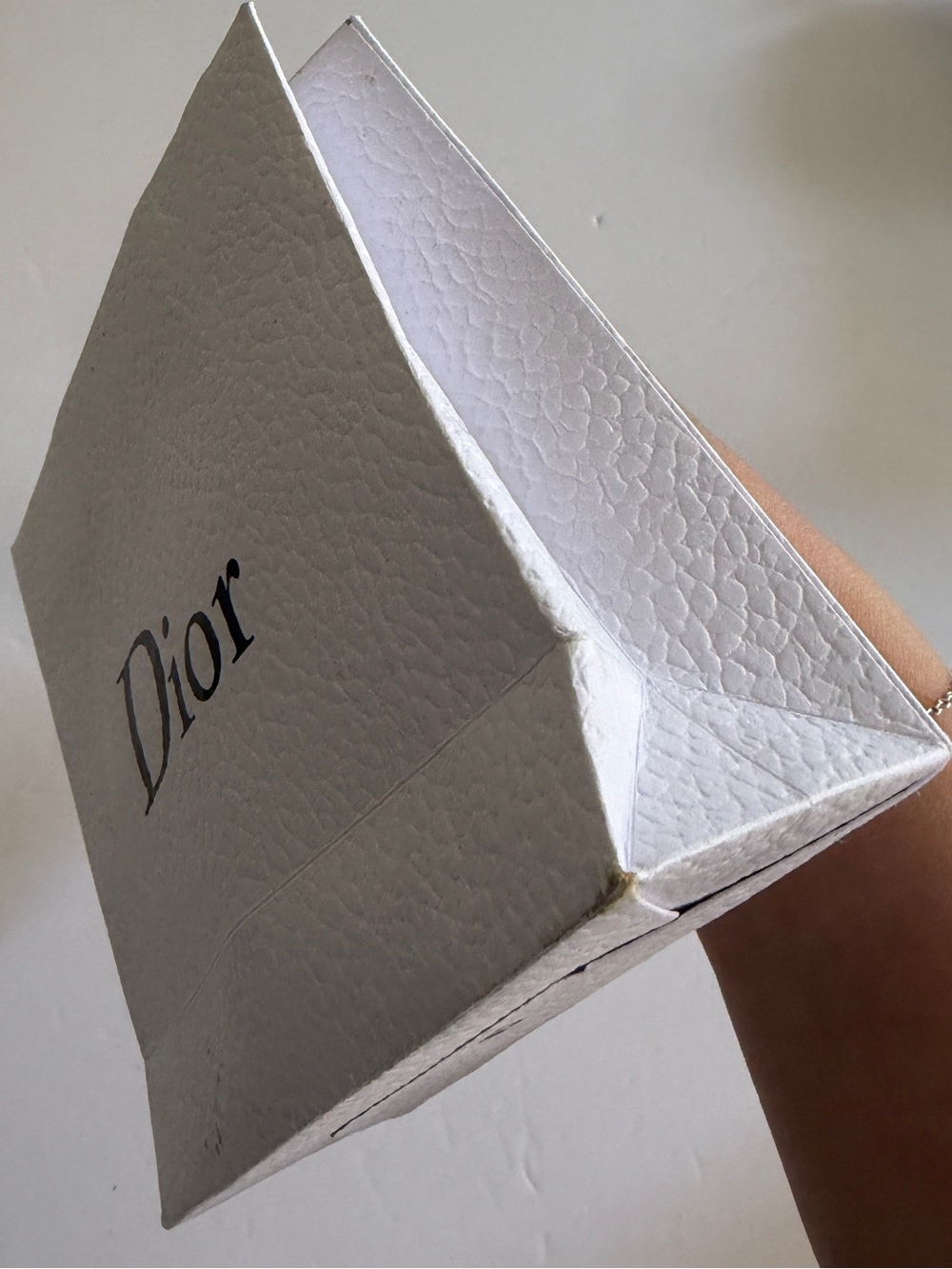 Dior White Mini Shopping Bag with Black Logo - Picture 6 of 7